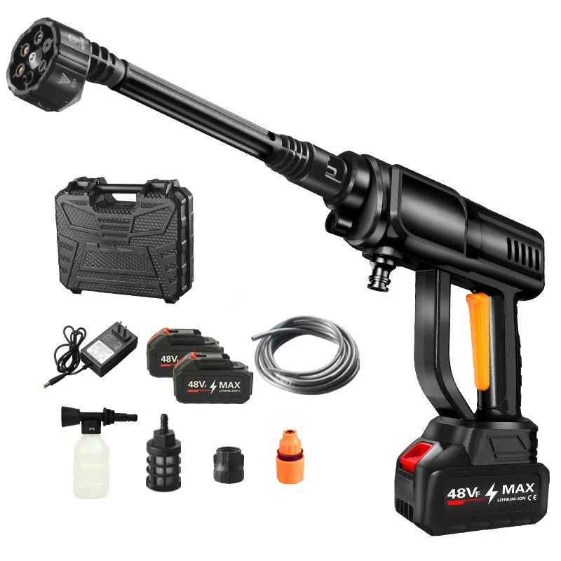 Cordless High Pressure Car Washer, High Power Rechargeable Water Gun for Vehicle Cleaning