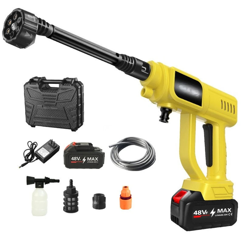 Cordless High Pressure Car Washer, High Power Rechargeable Water Gun for Vehicle Cleaning