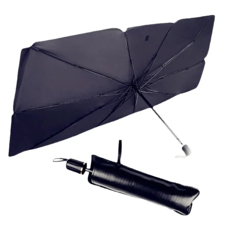 Foldable Car Windshield Sun Shade Umbrella Retractable Heat Insulation UV Protection Portable Car Front Window Sunshade Curtain