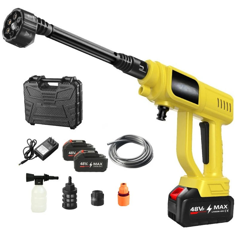 Cordless High Pressure Car Washer, High Power Rechargeable Water Gun for Vehicle Cleaning