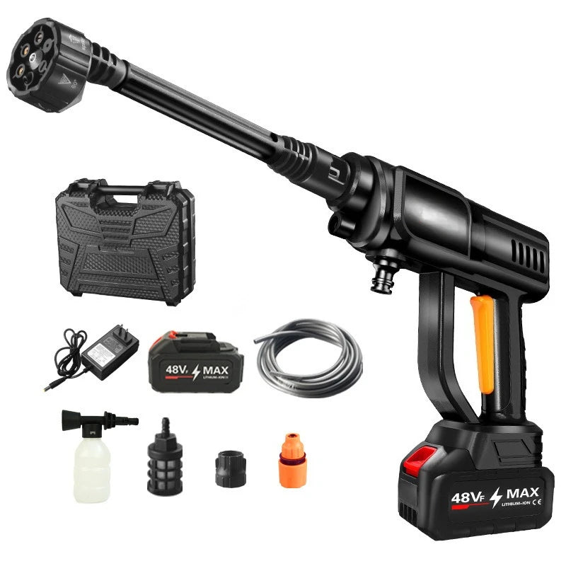 Cordless High Pressure Car Washer, High Power Rechargeable Water Gun for Vehicle Cleaning