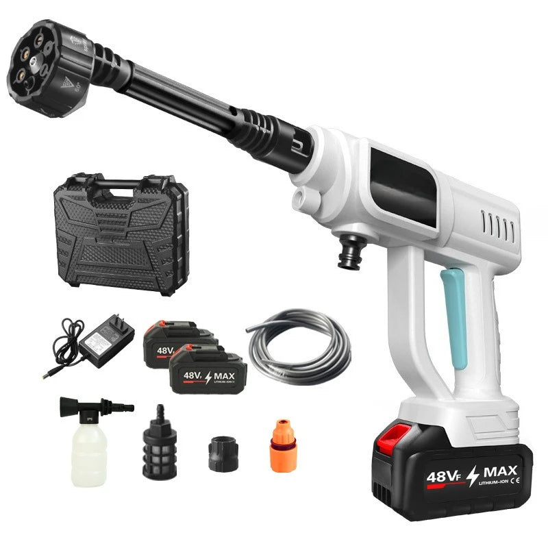 Cordless High Pressure Car Washer, High Power Rechargeable Water Gun for Vehicle Cleaning
