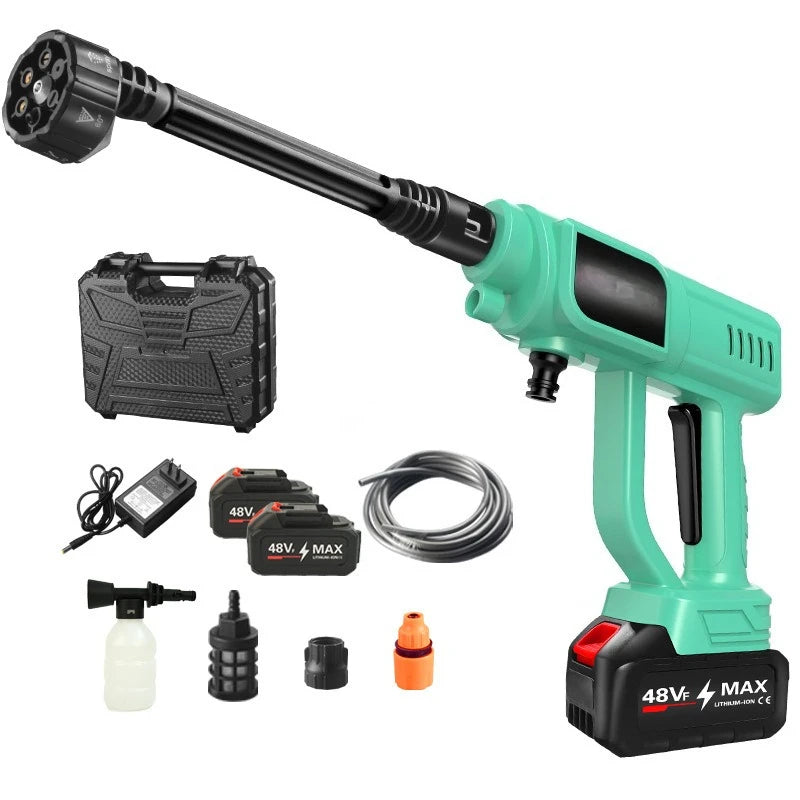 Cordless High Pressure Car Washer, High Power Rechargeable Water Gun for Vehicle Cleaning